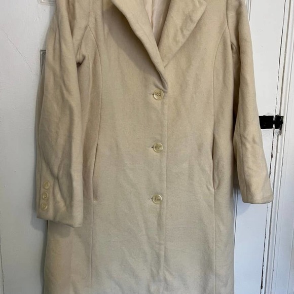 CHADWICKS Off-White Ivory Long 3 button Jacket S - Picture 2 of 9